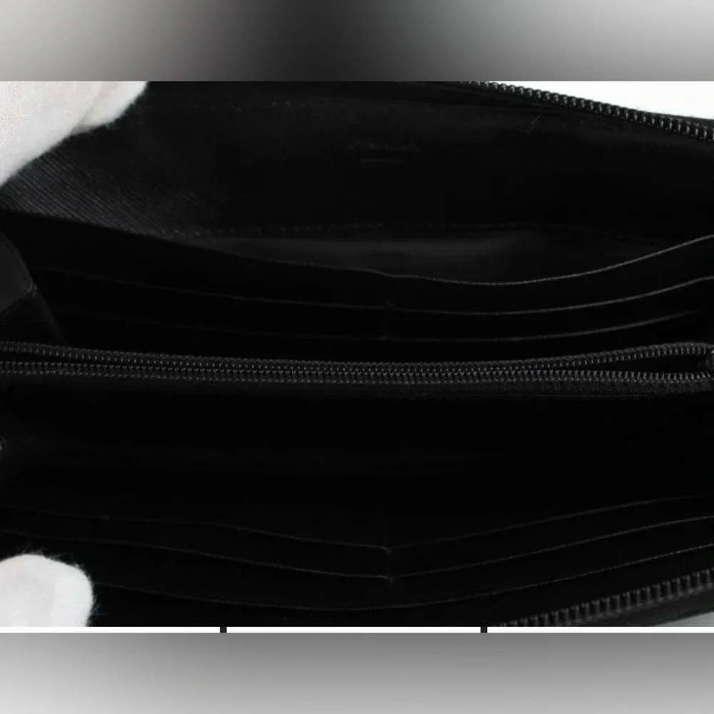 Prada Black Tesutto Nylon Long Wallet - Picture 7 of 15